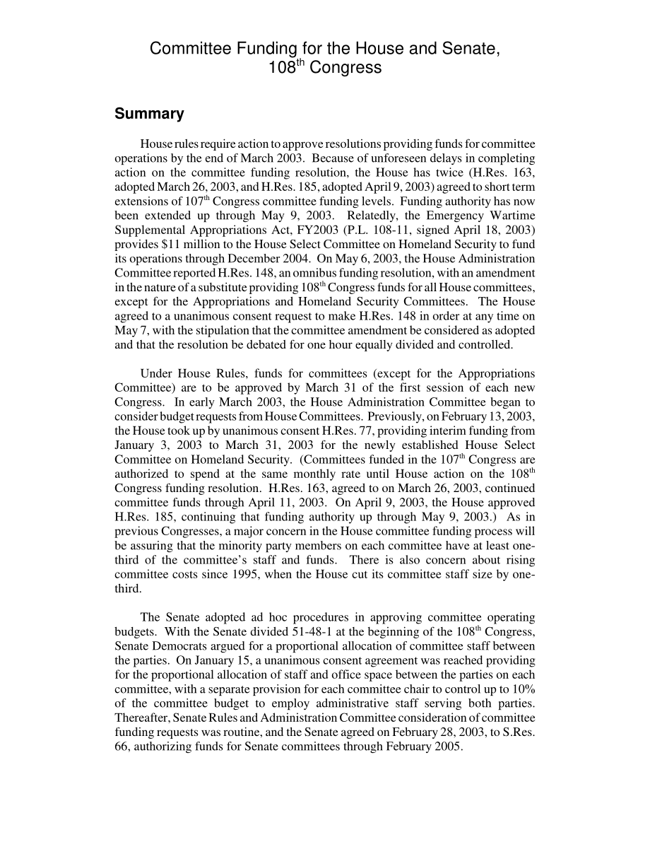 [20030507]RL31816_第108届国会众议院和参议院委员会经费.pdf_第2页