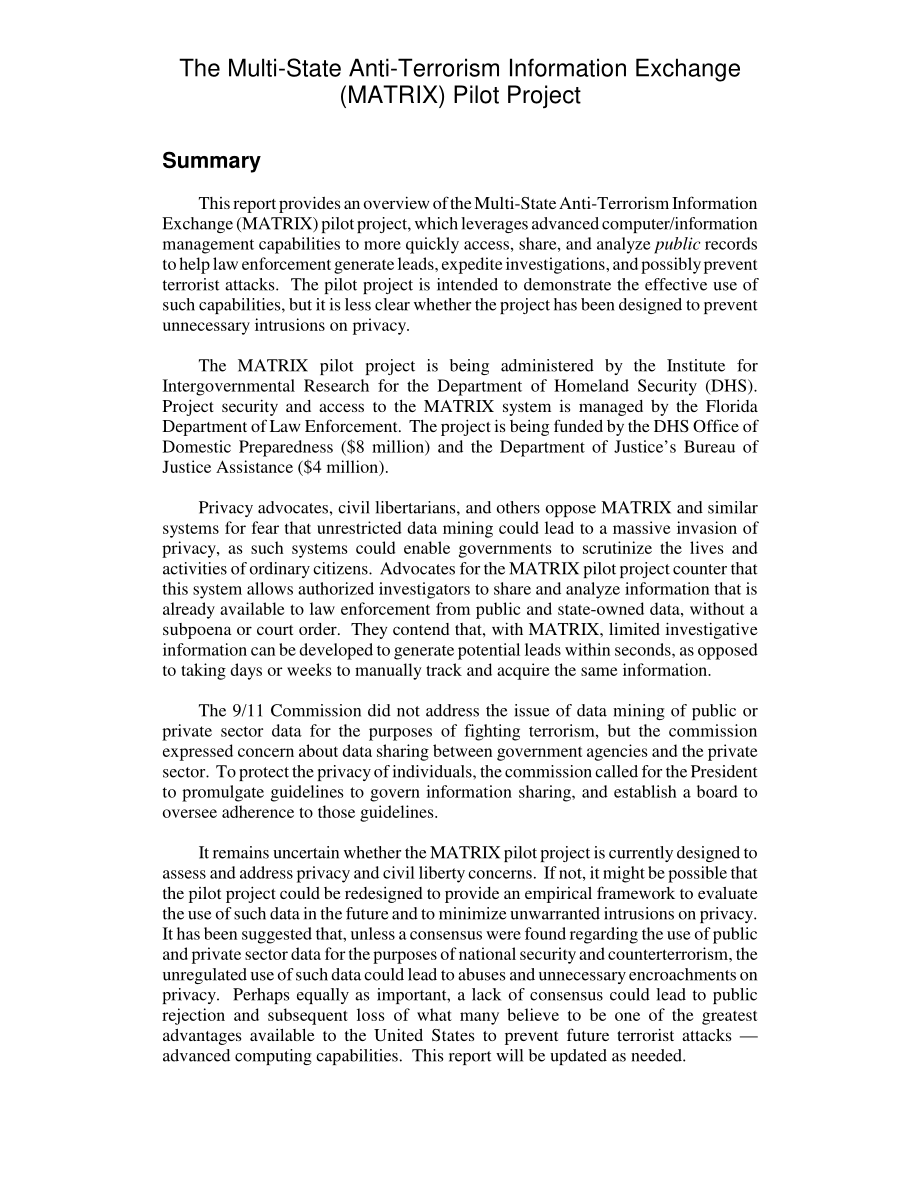 [20040818]RL32536_多国反恐信息交流试点项目.pdf_第2页
