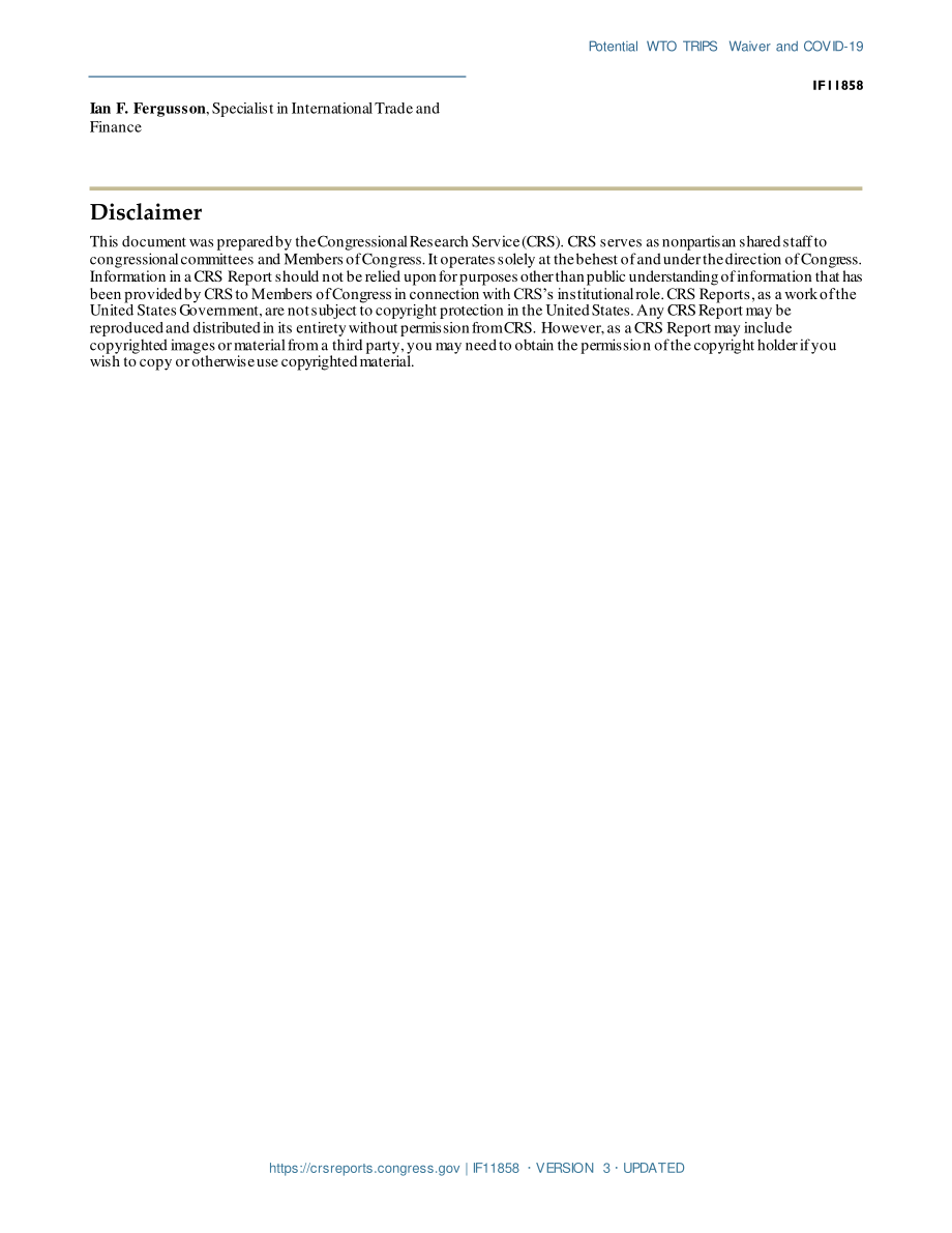 [20210913]IF11858_潜在的WTO TRIPS豁免和2019冠状病毒疾病.pdf_第3页