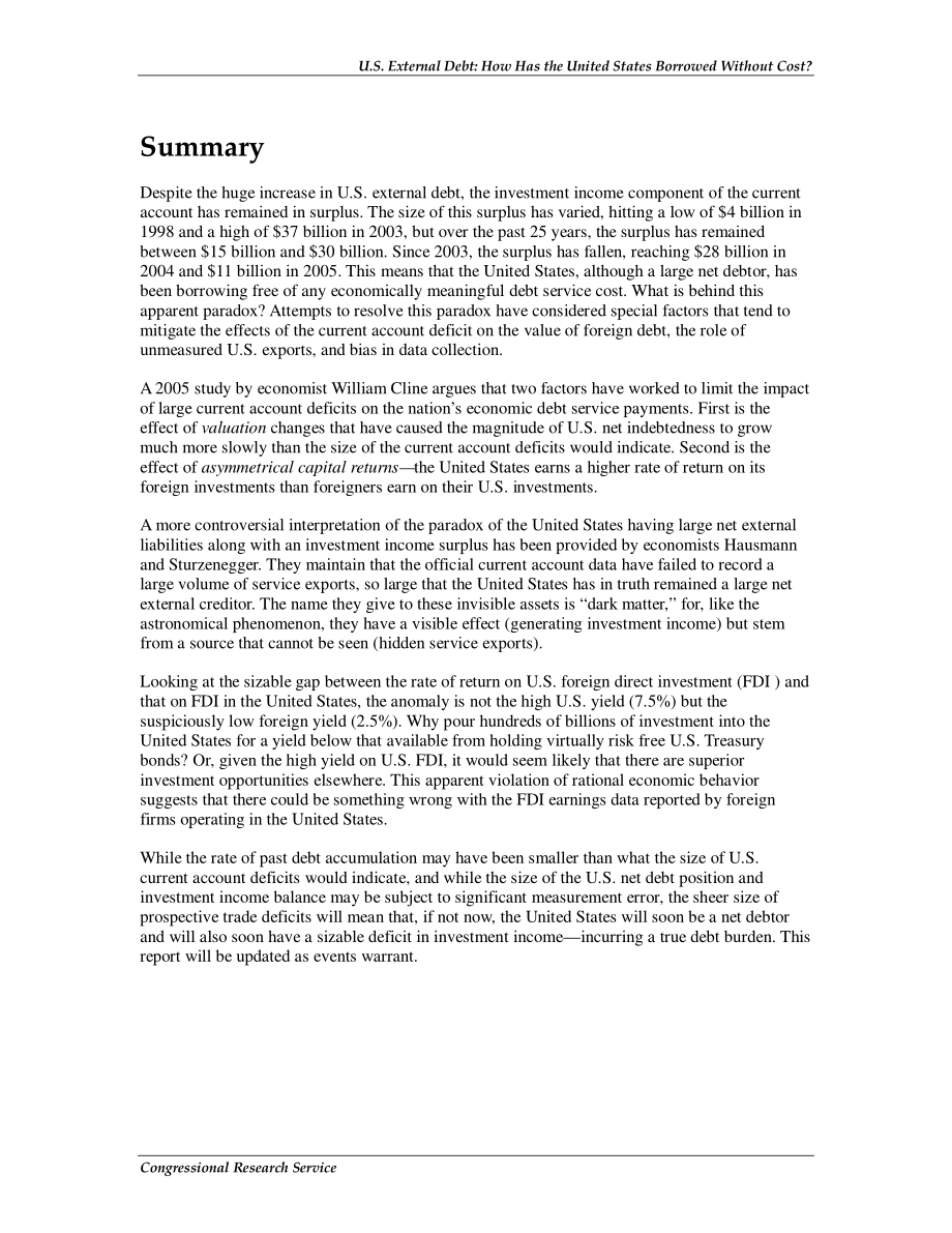 [20070119]RL33570_美国外债：美国是如何免费举债的？.pdf_第2页