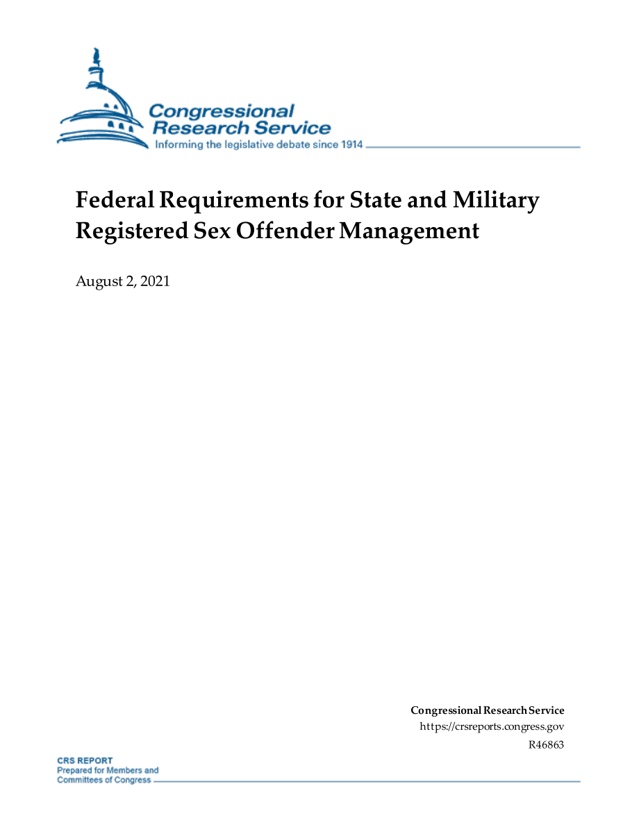 [20210802]R46863_州和军队登记性犯罪管理的联邦要求.pdf_第1页