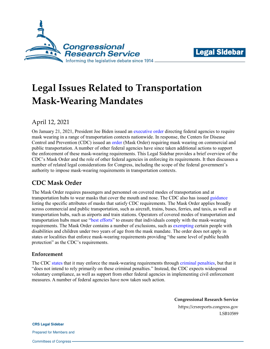 [20210412]LSB10589_与佩戴运输面罩相关的法律问题.pdf_第1页