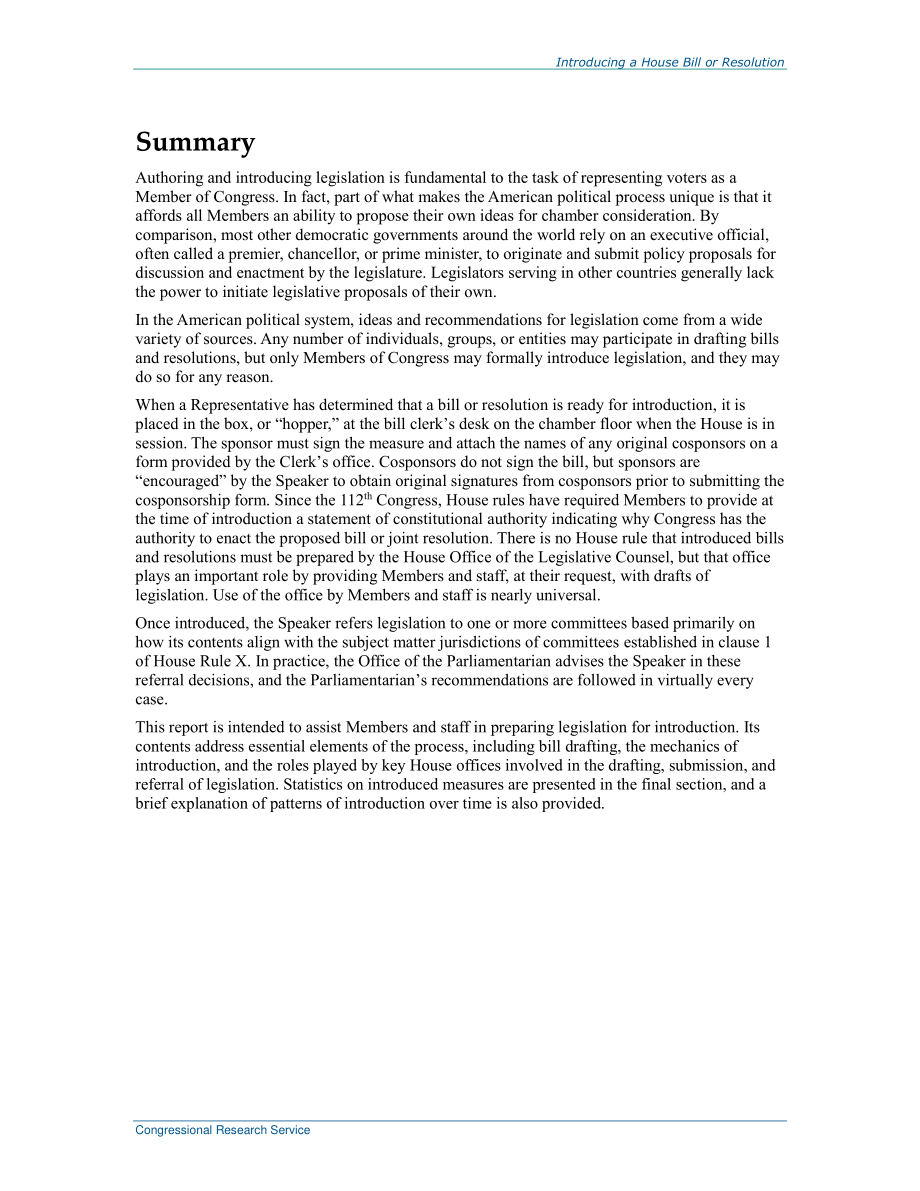 [20190131]R44001_提出众议院法案或决议.pdf_第2页