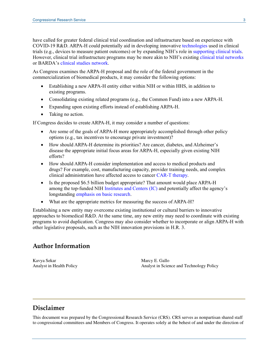 [20210518]IN11674_高级卫生研究项目局（ARPA-H）：国会考虑事项.pdf_第3页