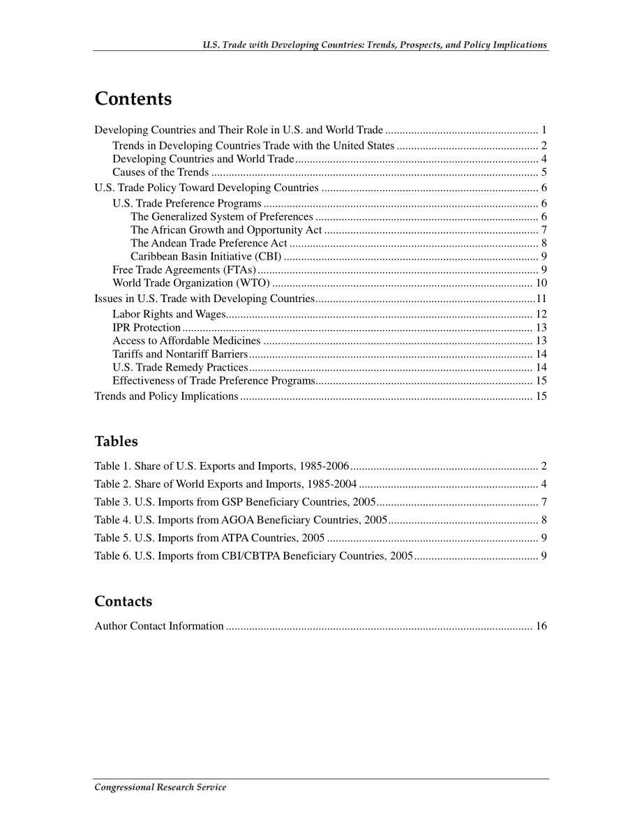 [20070328]RL33945_美国与发展中国家的贸易：趋势、前景和政策影响.pdf_第3页