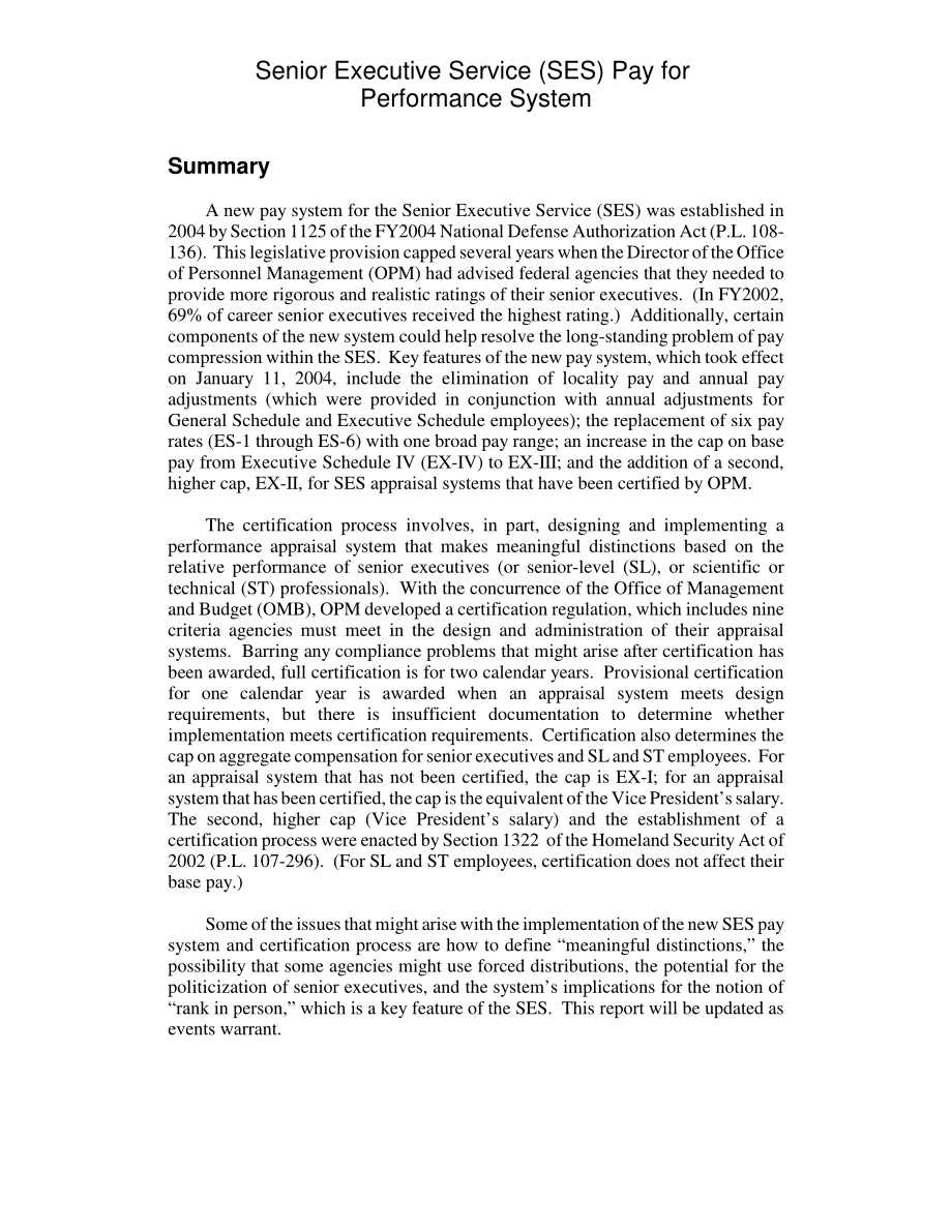 [20070209]RL33128_高级管理人员服务（SES）绩效工资制度.pdf_第2页
