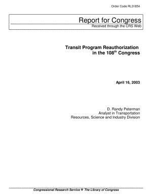 [20030416]RL31854_第108届国会交通项目重新授权.pdf