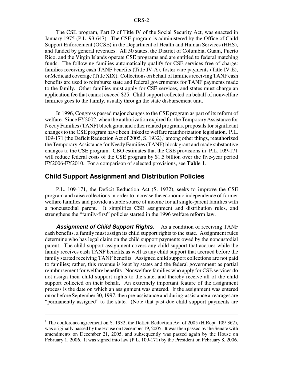 [20060214]RS22377_2005年《赤字削减法案》中的儿童抚养条款（P.L109-171).pdf_第2页