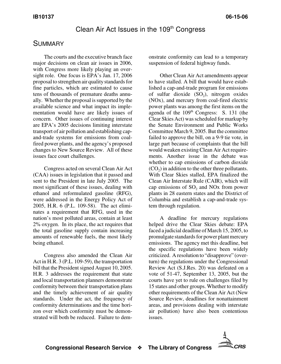 [20060615]IB10137_第109届国会《清洁空气法》议题.pdf_第3页