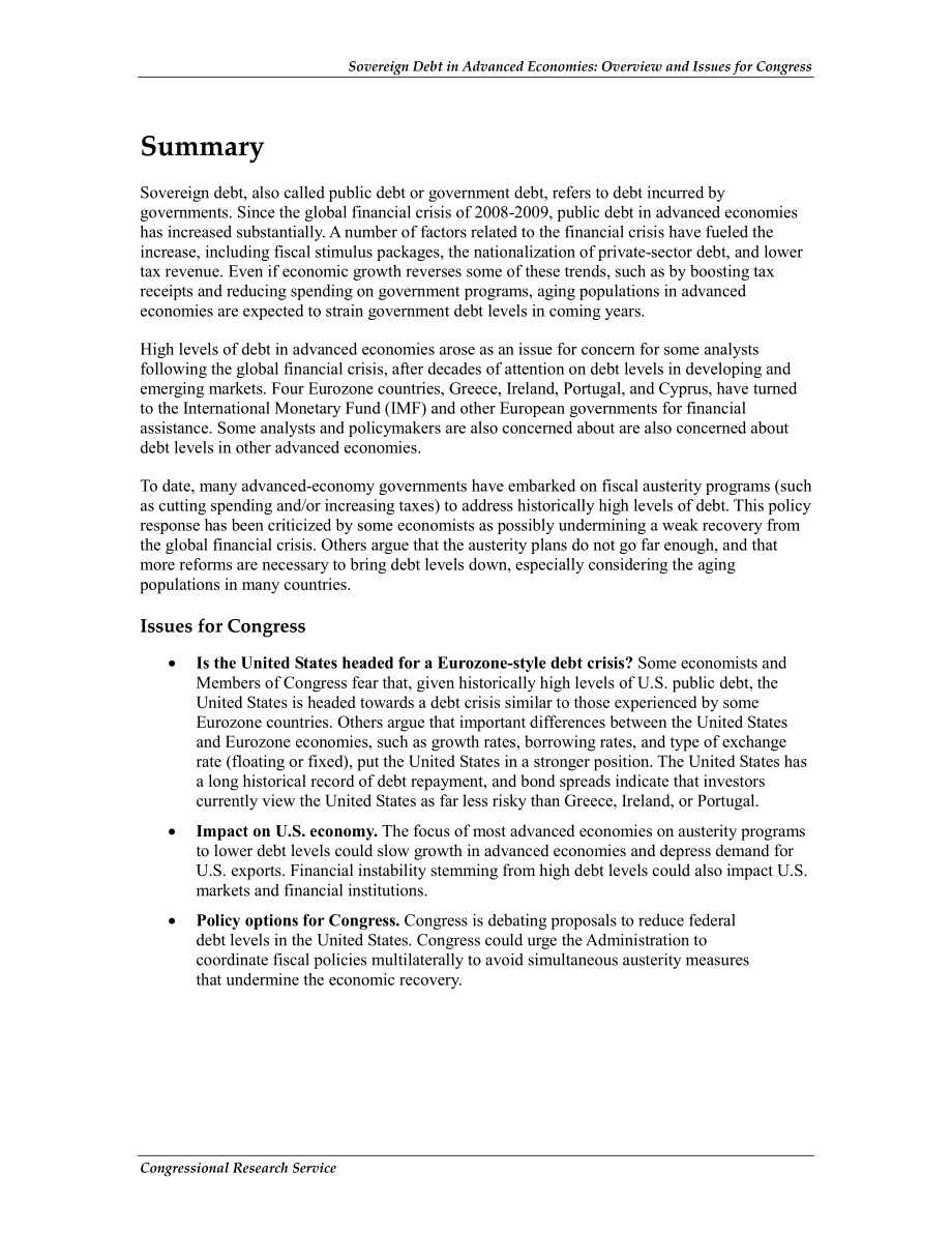[20131028]R41838_发达经济体的主权债务：国会概况和议题.pdf_第2页