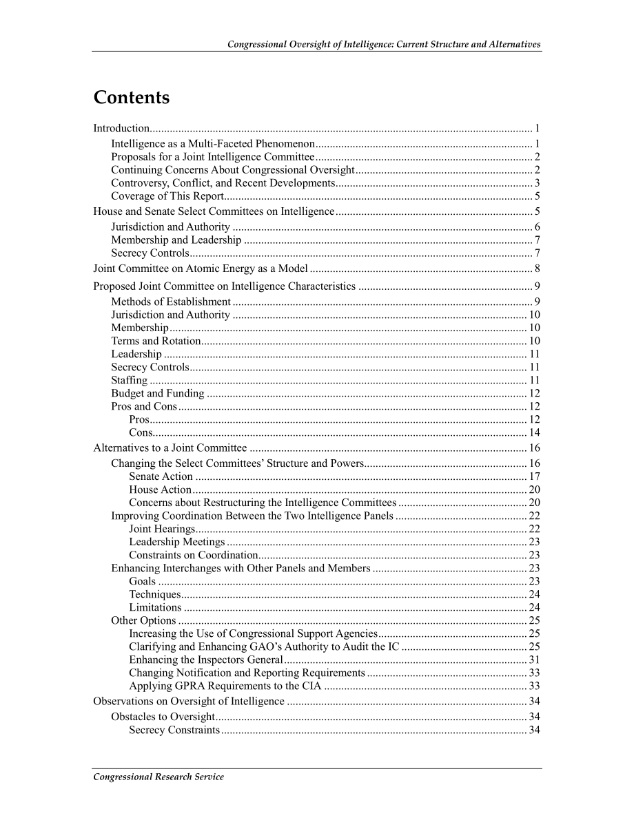 [20120514]RL32525_国会情报监督：当前结构和备选方案.pdf_第3页