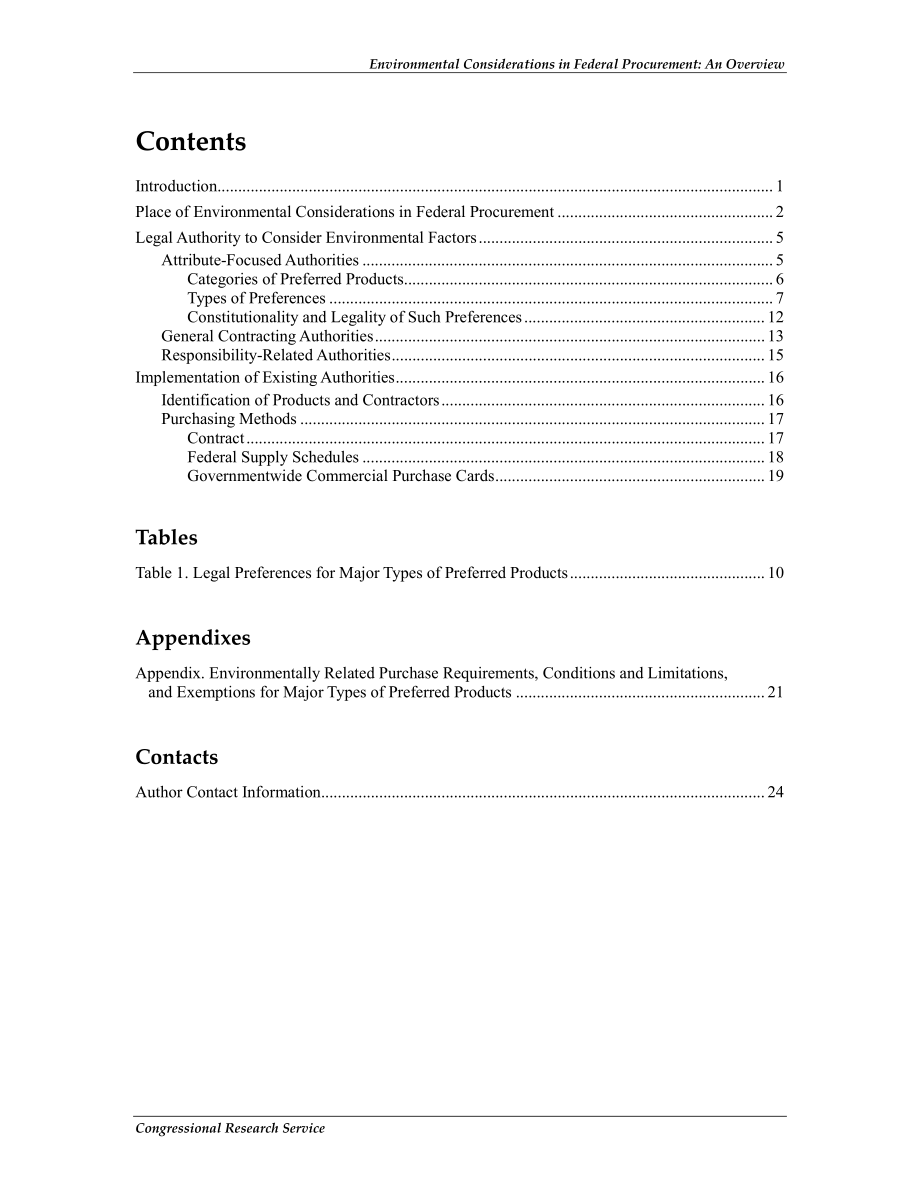 [20130107]R41297_联邦采购中的环境考虑：法律授权及其实施概述.pdf_第3页