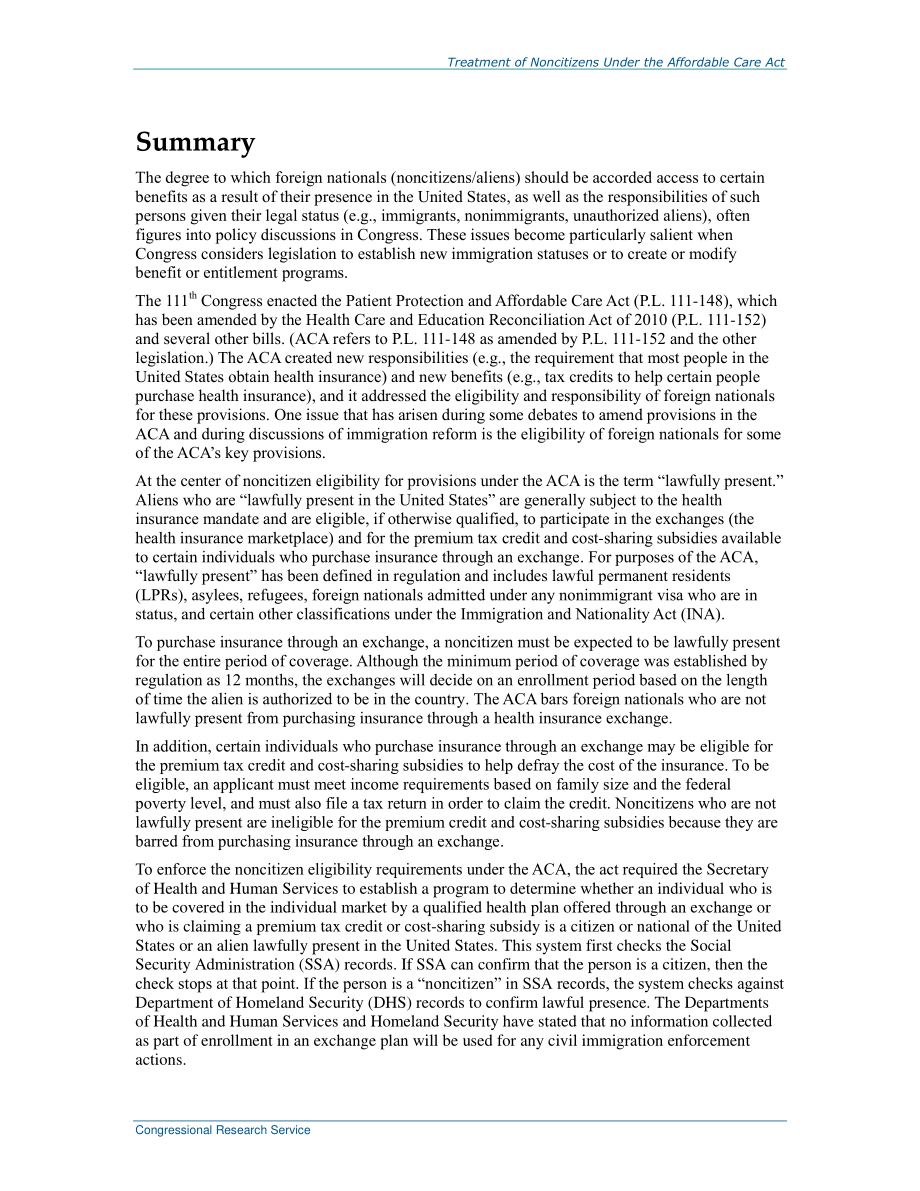[20161027]R43561_《平价医疗法案》对非公民的待遇.pdf_第2页