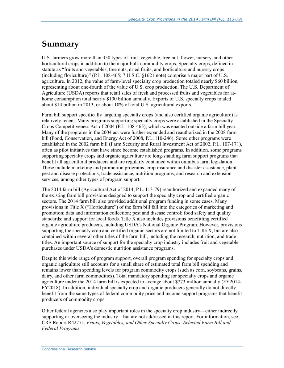 [20140710]R43632_《2014年农业法案》（P.L113-79).pdf_第2页