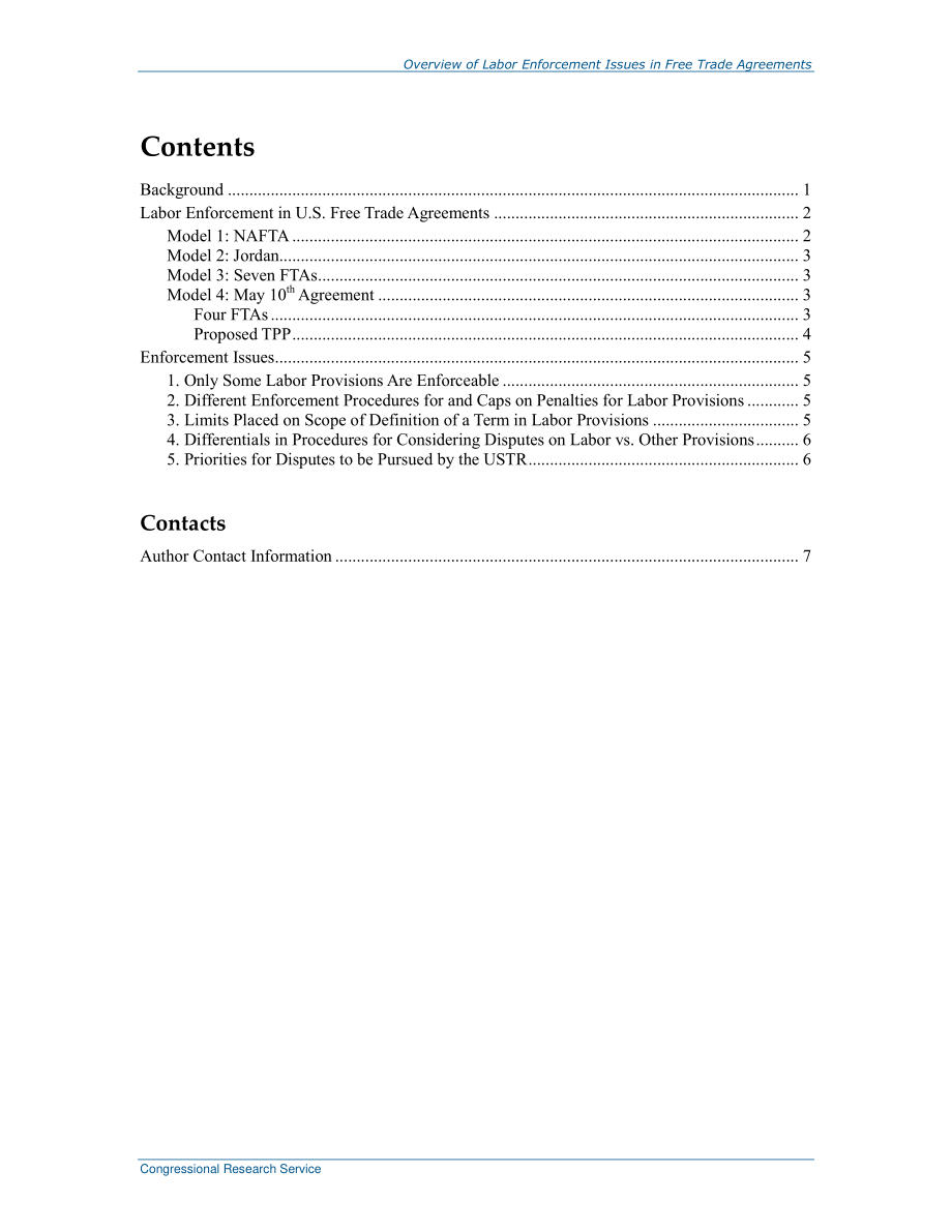 [20160222]RS22823_自由贸易协定中的劳工执法问题概述.pdf_第3页