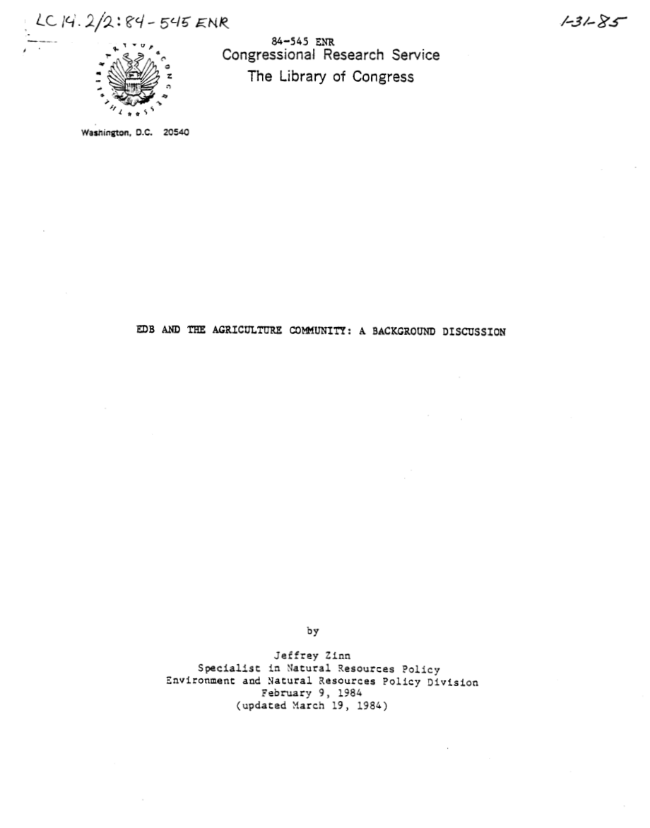 [19840319]84-545ENR_EDB和农业界：背景讨论.pdf_第1页