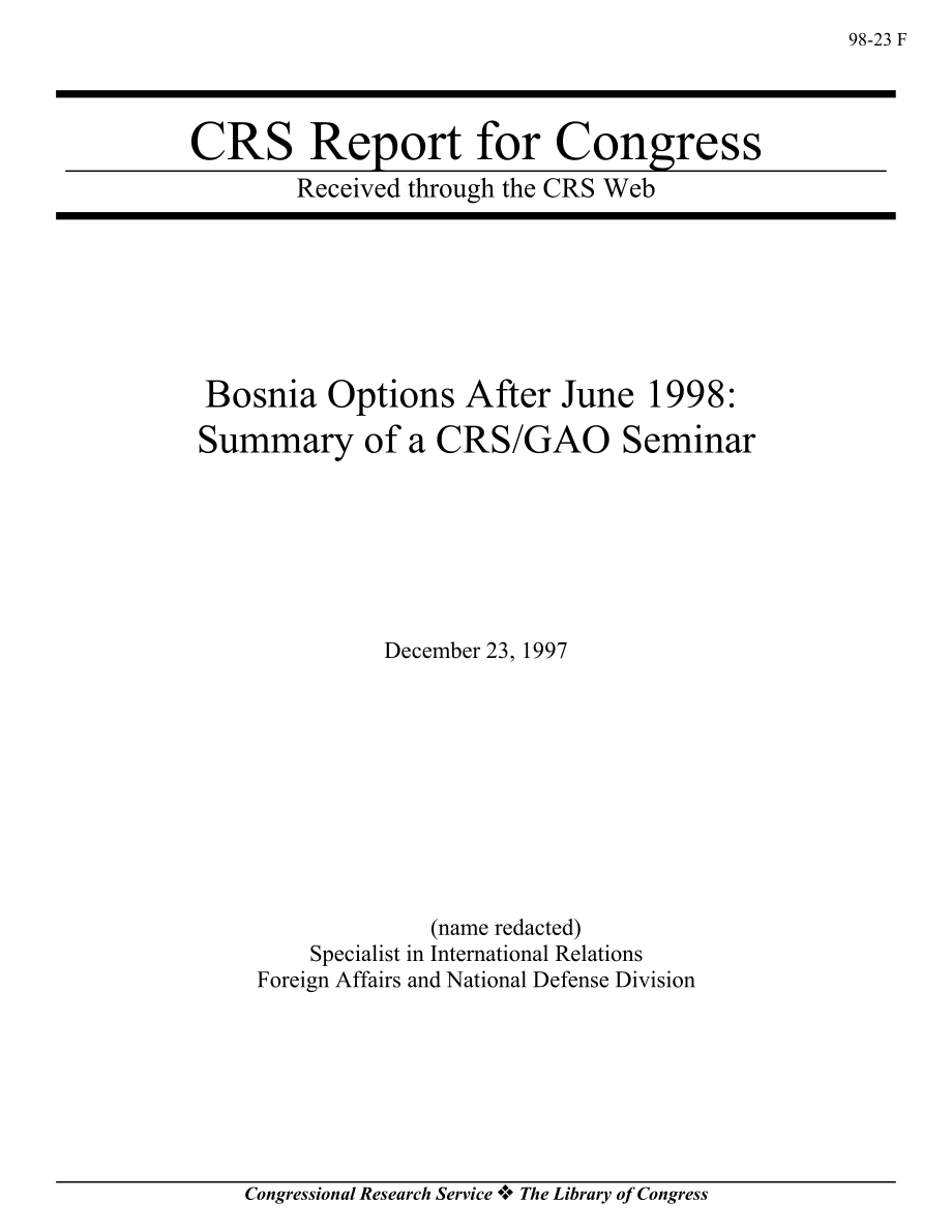 [19971223]98-23_1998年6月后的波斯尼亚选择：CRSGAO研讨会摘要.pdf_第1页