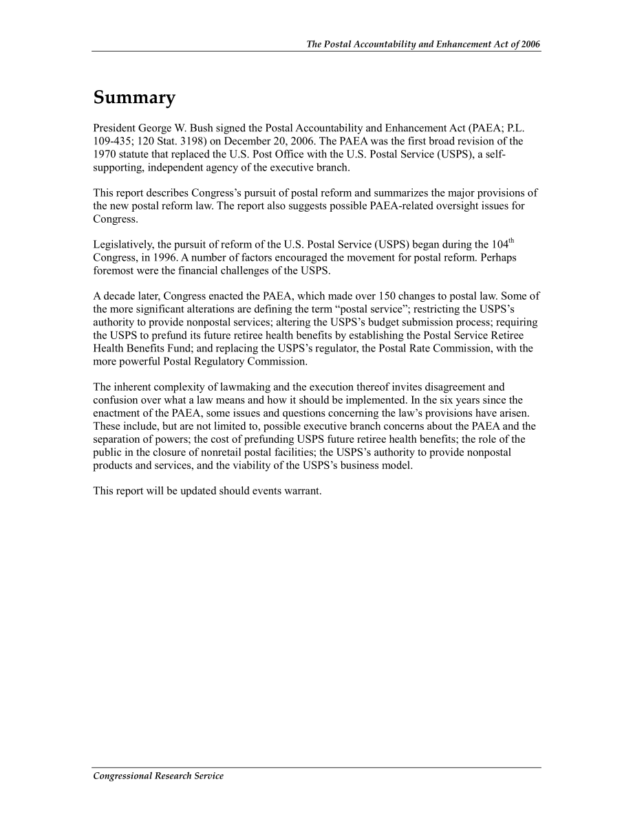 [20120824]R40983_2006年《邮政问责制和加强法案》.pdf_第2页