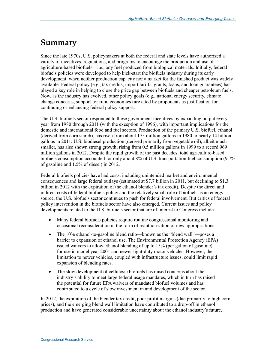 [20130501]R41282_农业生物燃料：概述和新出现的问题.pdf_第2页