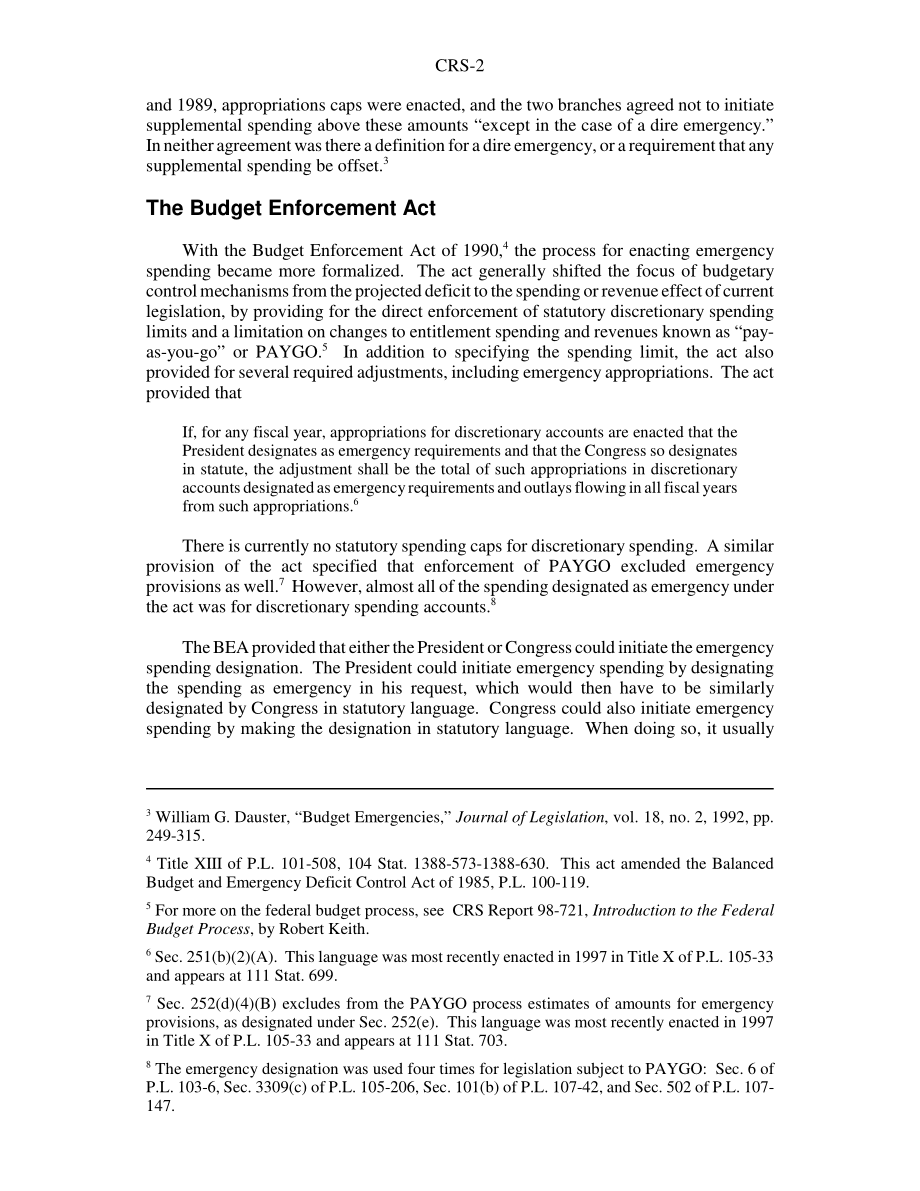 [20070724]RS21035_紧急开支：法定和国会规则.pdf_第2页