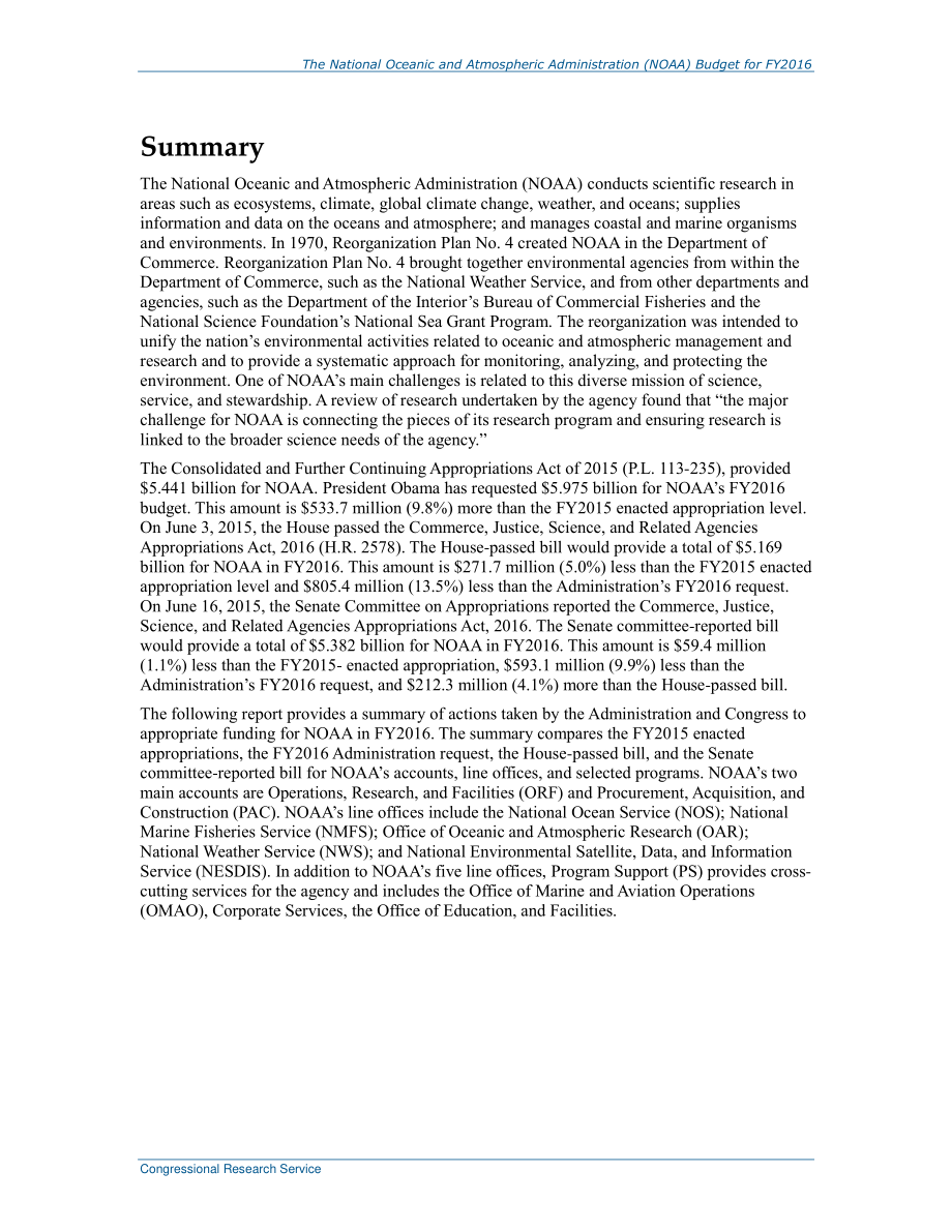 [20150706]R44098_国家海洋和大气管理局（NOAA）2016财年预算.pdf_第2页