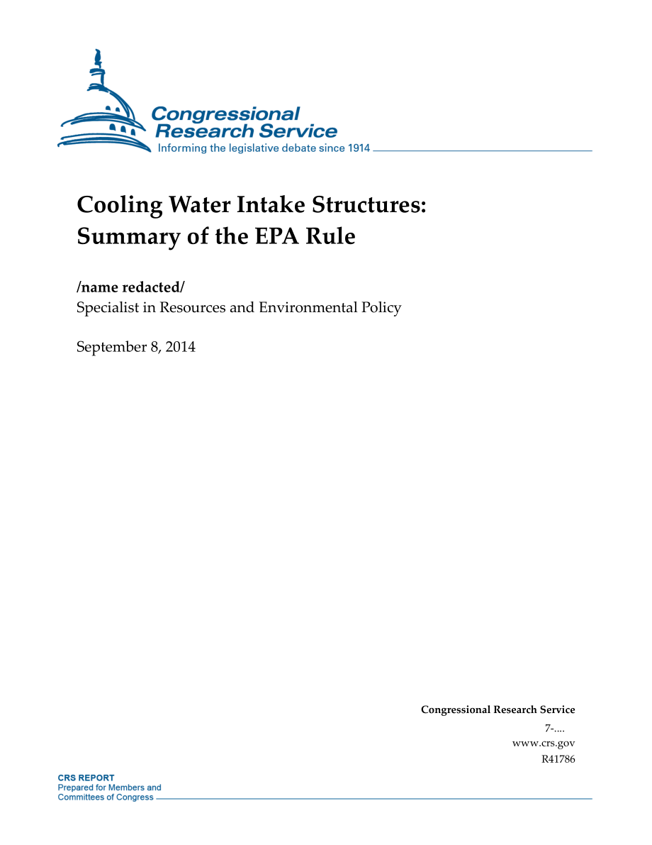 [20140908]R41786_冷却水取水构筑物：EPA规则摘要.pdf_第1页