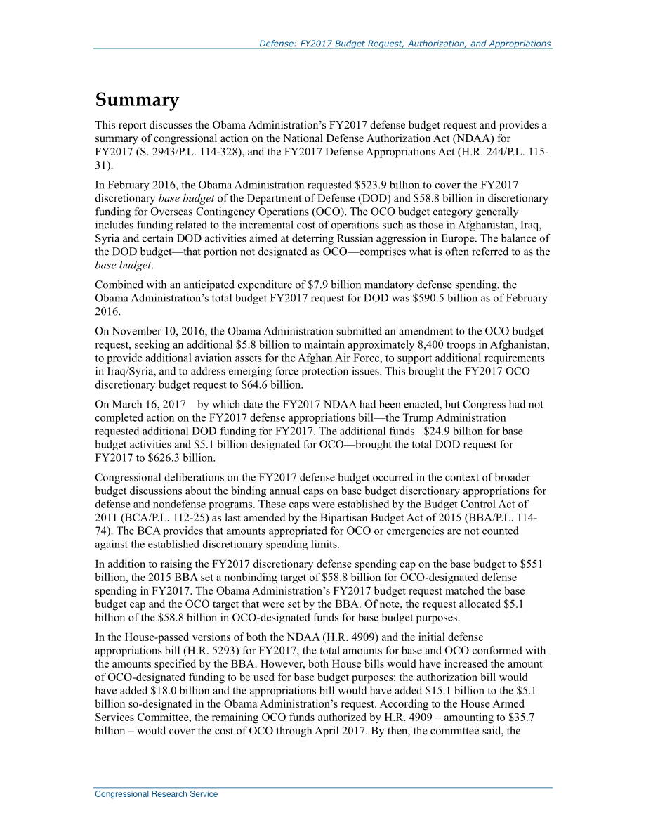 [20170628]R44454_辩护：2017财年预算申请、授权和拨款.pdf_第2页