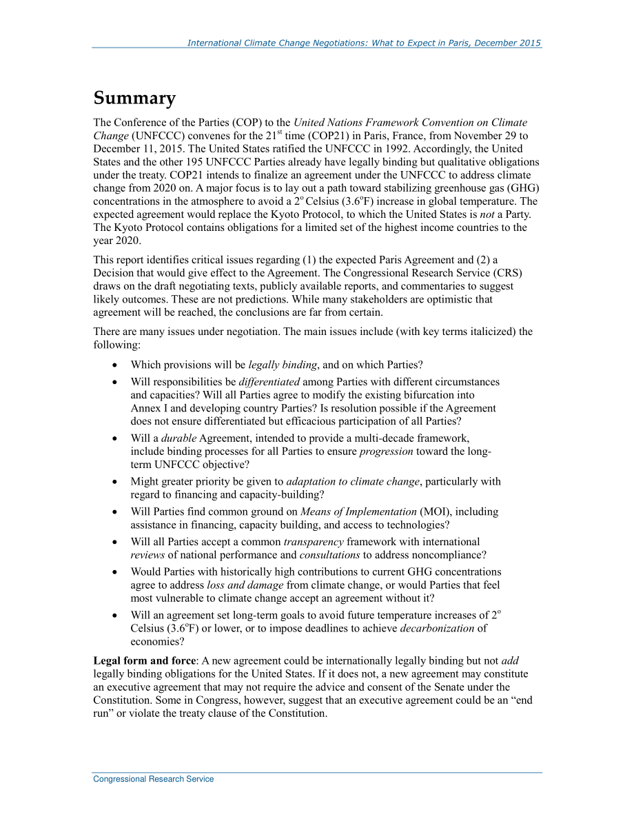 [20151127]R44288_国际气候变化谈判：2015年12月在巴黎的期望.pdf_第2页