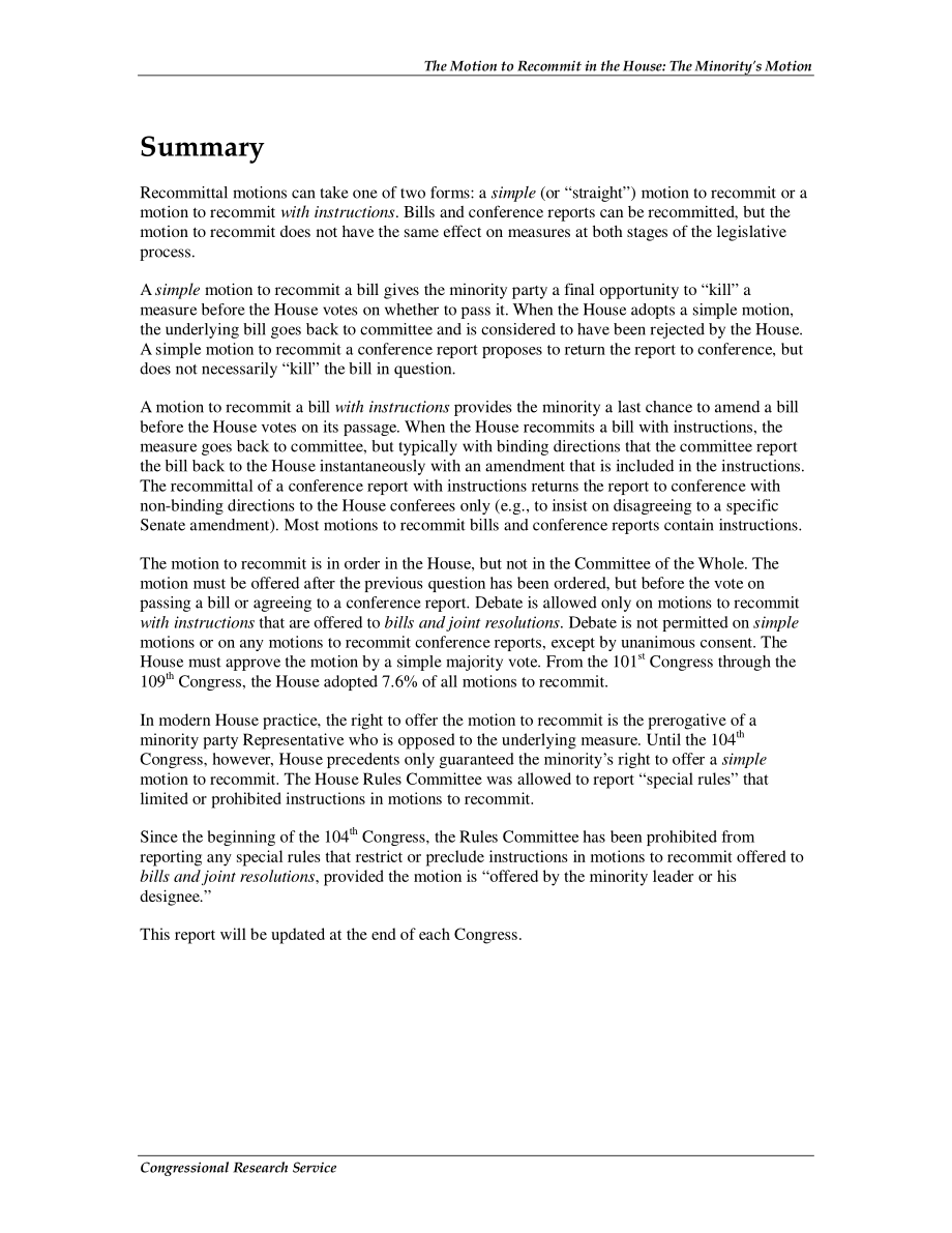 [20070202]RL33860_众议院重新承诺的动议：少数派的动议.pdf_第2页