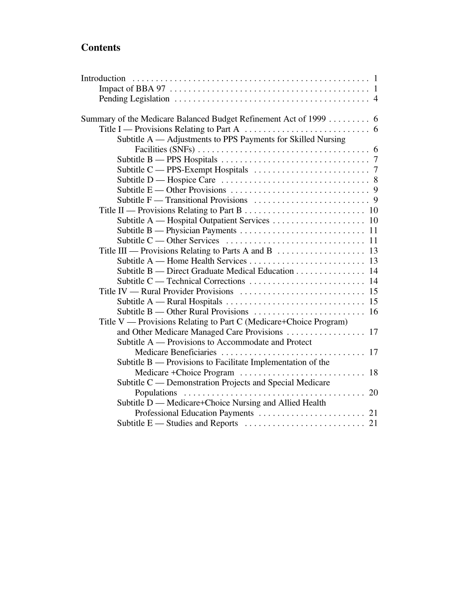 [19991119]RL30347_医疗保险： Changes to Balanced Budget Act of 1997 (BBA 97, P.L. 105-33) Provisions.pdf_第3页
