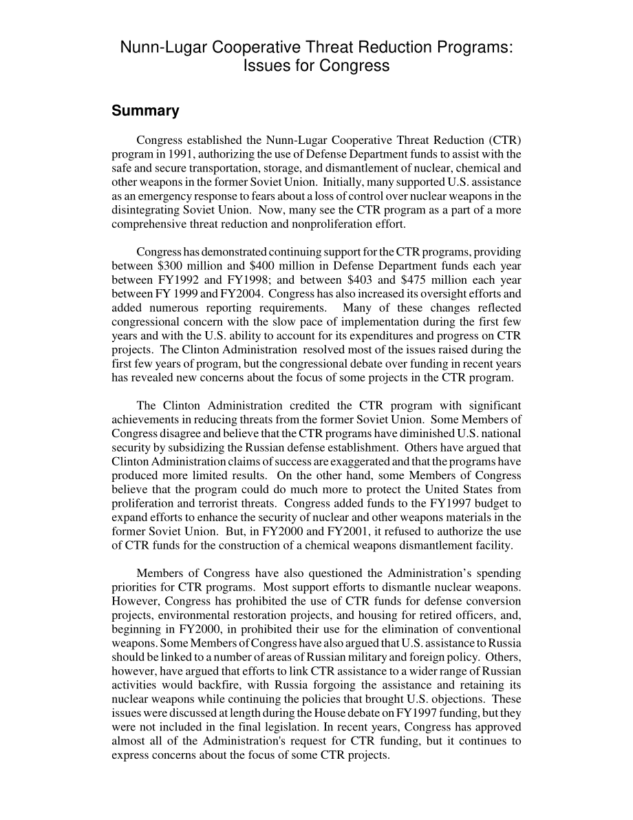[20031117]97-1027_Nunn-Lugar合作减少威胁计划：国会议题.pdf_第3页