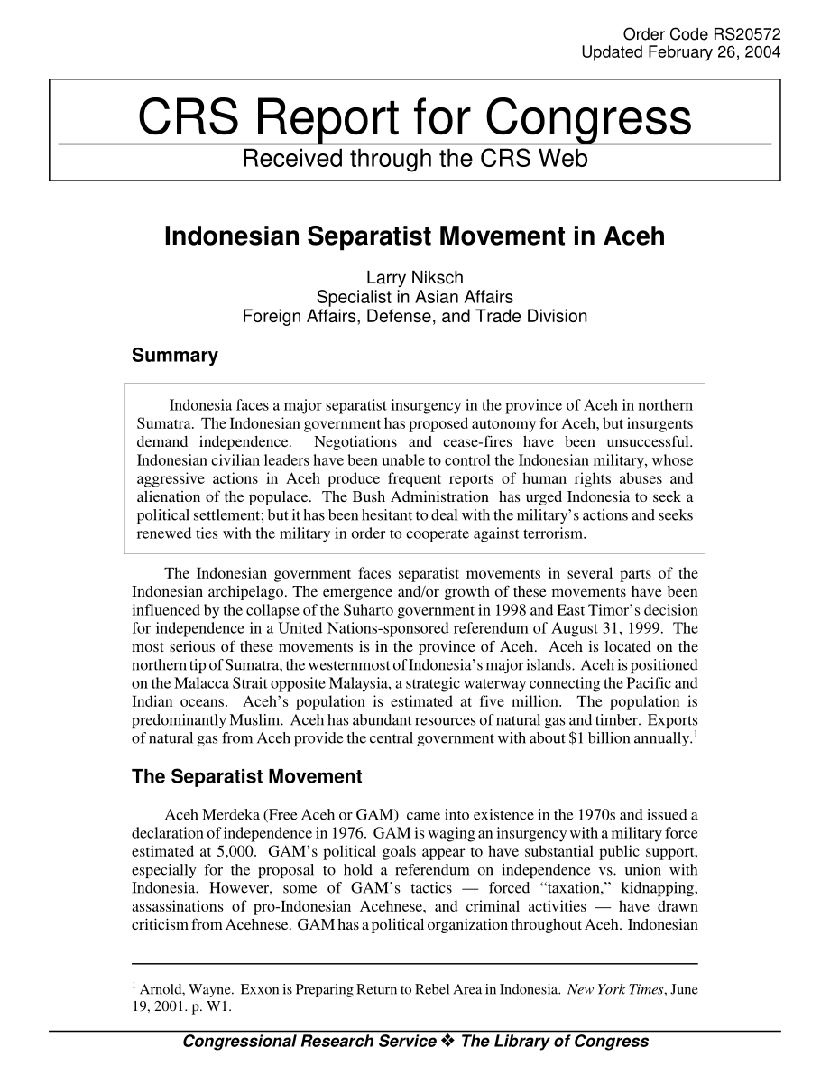 [20040226]RS20572_印尼亚齐分离主义运动.pdf_第1页