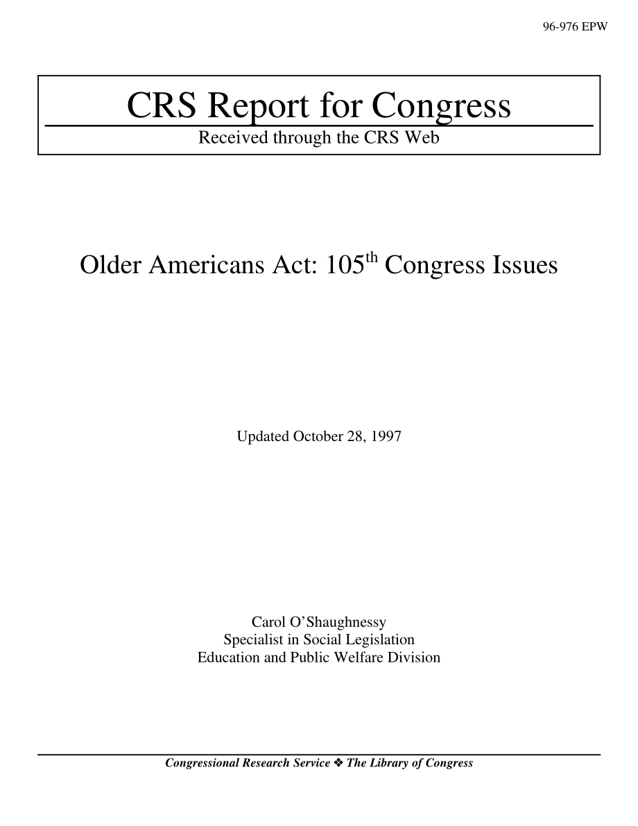 [19971028]96-976EPW_美国老年人法案：第105届大会议题.pdf_第1页