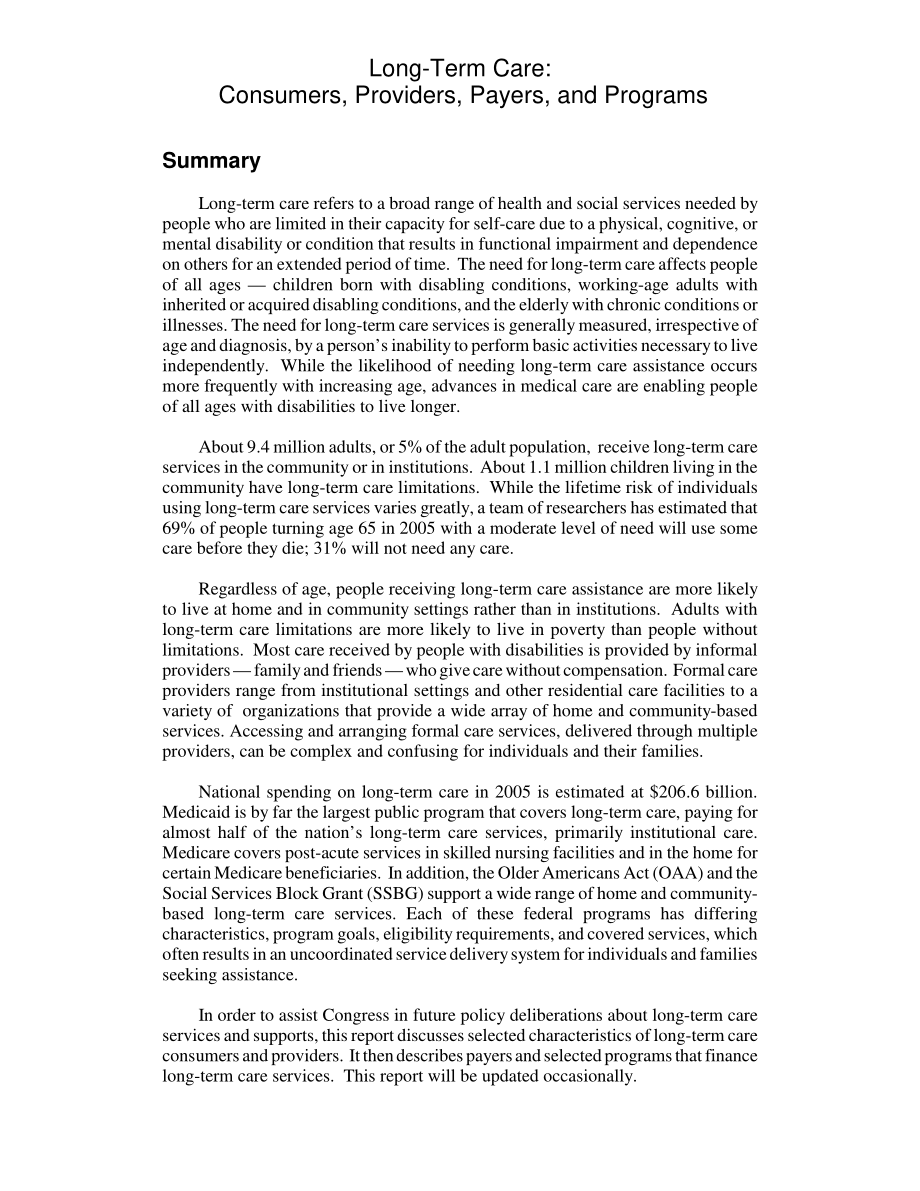 [20070315]RL33919_长期护理：消费者、提供者、付款人和计划.pdf_第2页