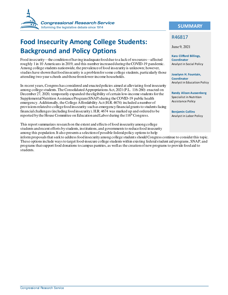 [20210609]R46817_大学生的食品安全问题：背景和政策选项 .pdf_第2页