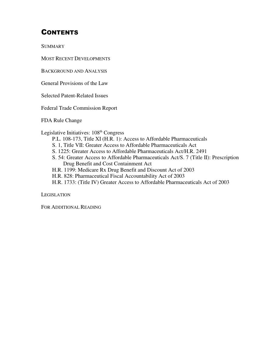 [20040105]IB10105_哈奇-瓦克斯曼法案：影响药品专利的拟议立法修改.pdf_第2页