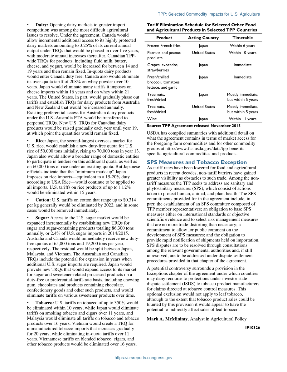 [20151119]IF10326_TPP：选定商品对美国农业的影响.pdf_第2页