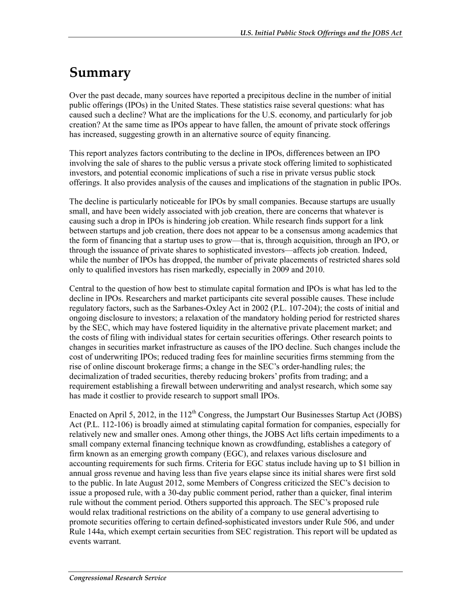 [20120927]R42427_美国首次公开募股和就业法案.pdf_第2页