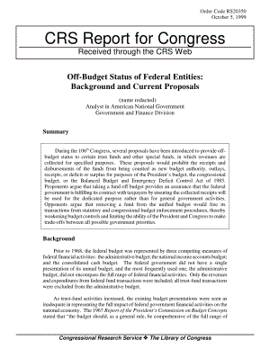 [19991005]RS20350_Off-Budget Status of Federal Entities Background and Current Proposals.pdf