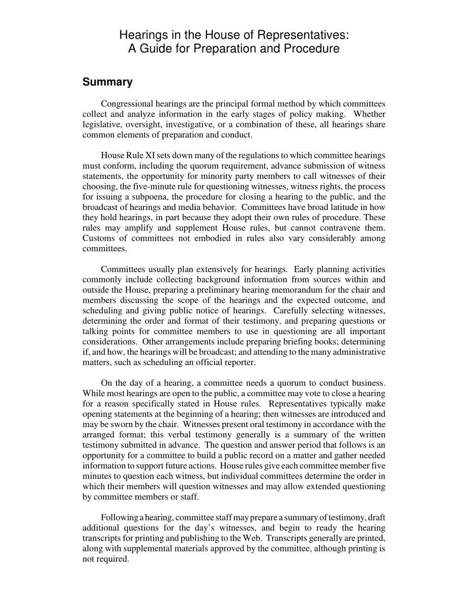 [20060613]RL30539_众议院听证会：准备和程序指南.pdf_第2页