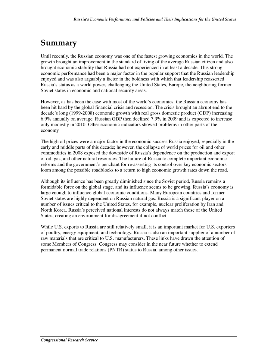 [20100504]RL34512_俄罗斯的经济表现和政策及其对美国的影响.pdf_第2页