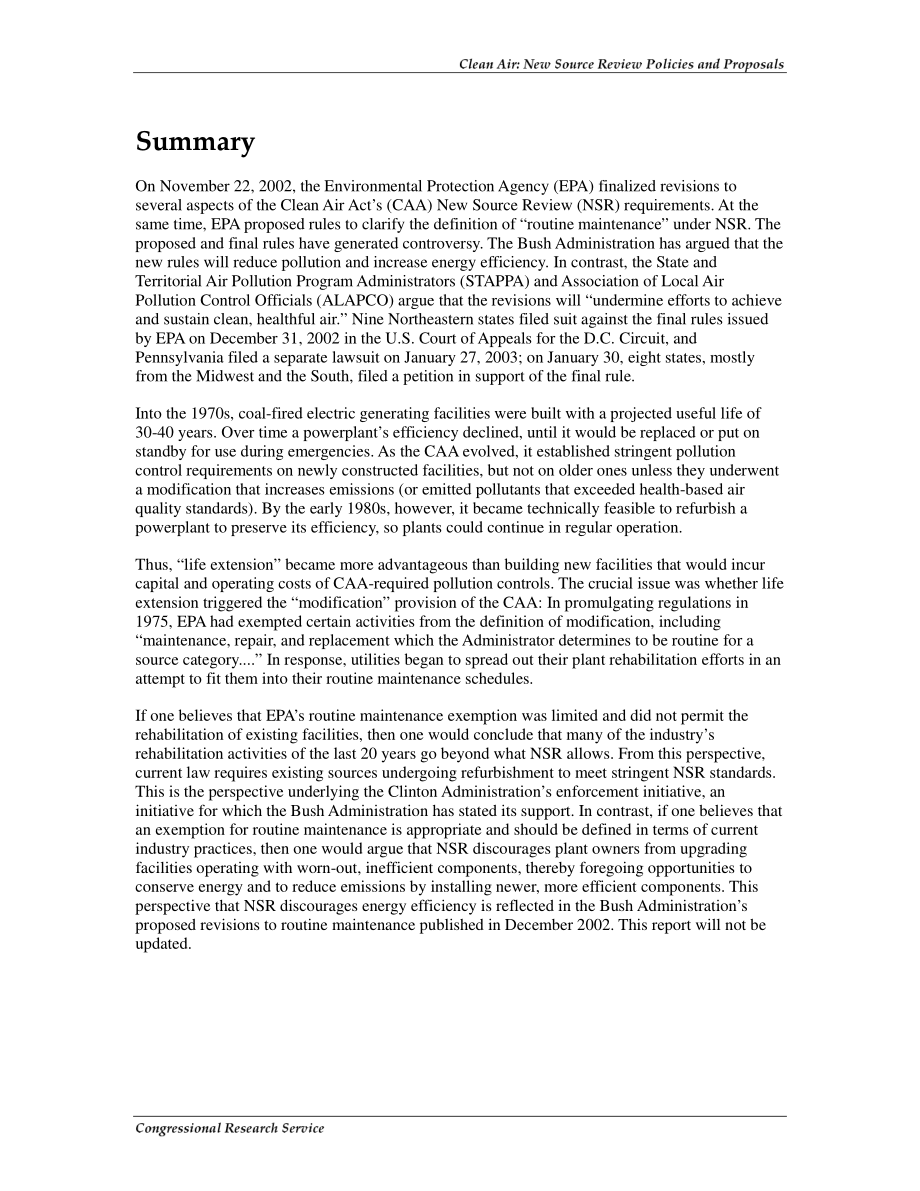 [20030225]RL31757_清洁空气：新来源审查政策和建议.pdf_第2页