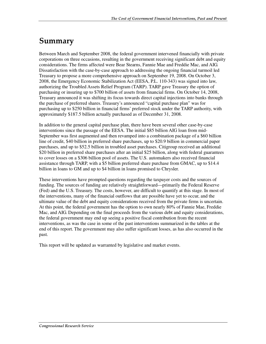 [20090108]RS22956_过去和现在政府财政干预的成本.pdf_第2页