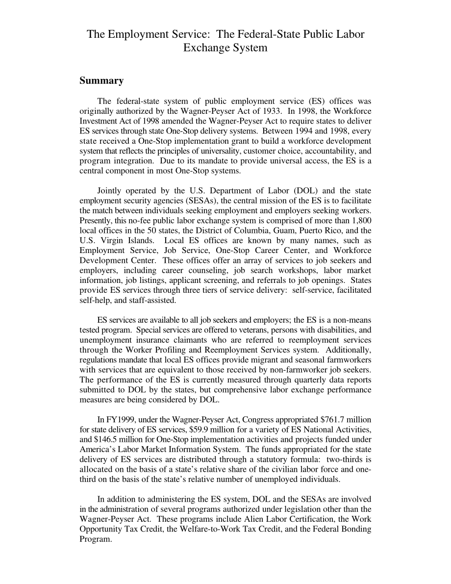 [19990624]RL30248_就业服务：联邦州公共劳动交换系统.pdf_第3页