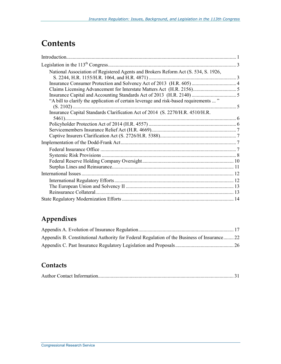 [20150102]R43067_保险监管：第113届国会的议题、背景和立法.pdf_第3页