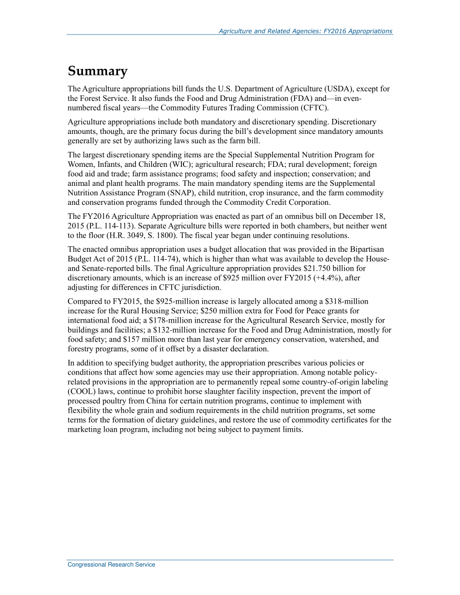 [20160223]R44240_农业和相关机构：2016财年拨款.pdf_第2页