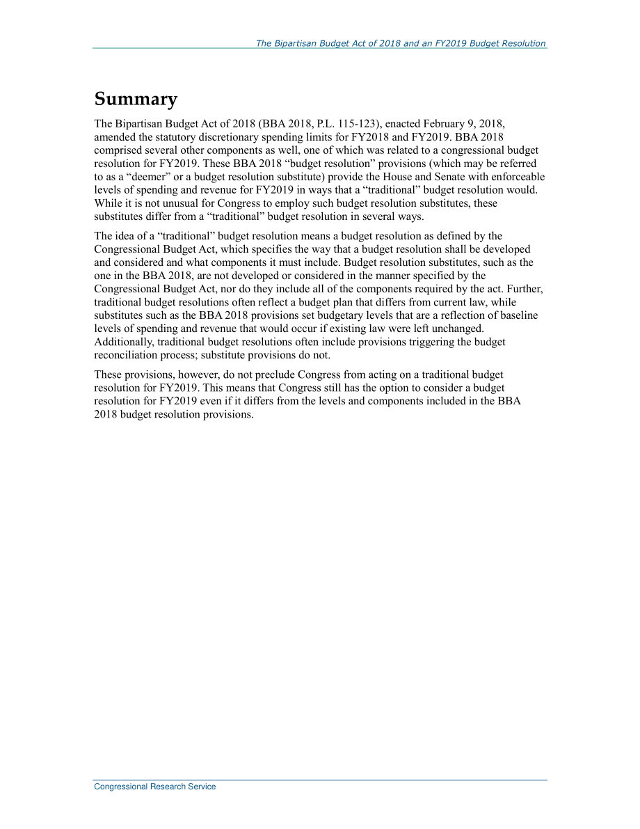 [20180410]R45157_2018年两党预算法案和2019财年预算决议.pdf_第2页