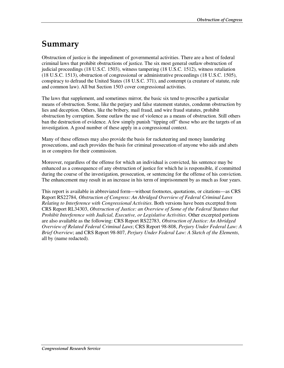 [20101105]RL34304_国会受阻：关于干涉国会活动的联邦法律概述.pdf_第2页