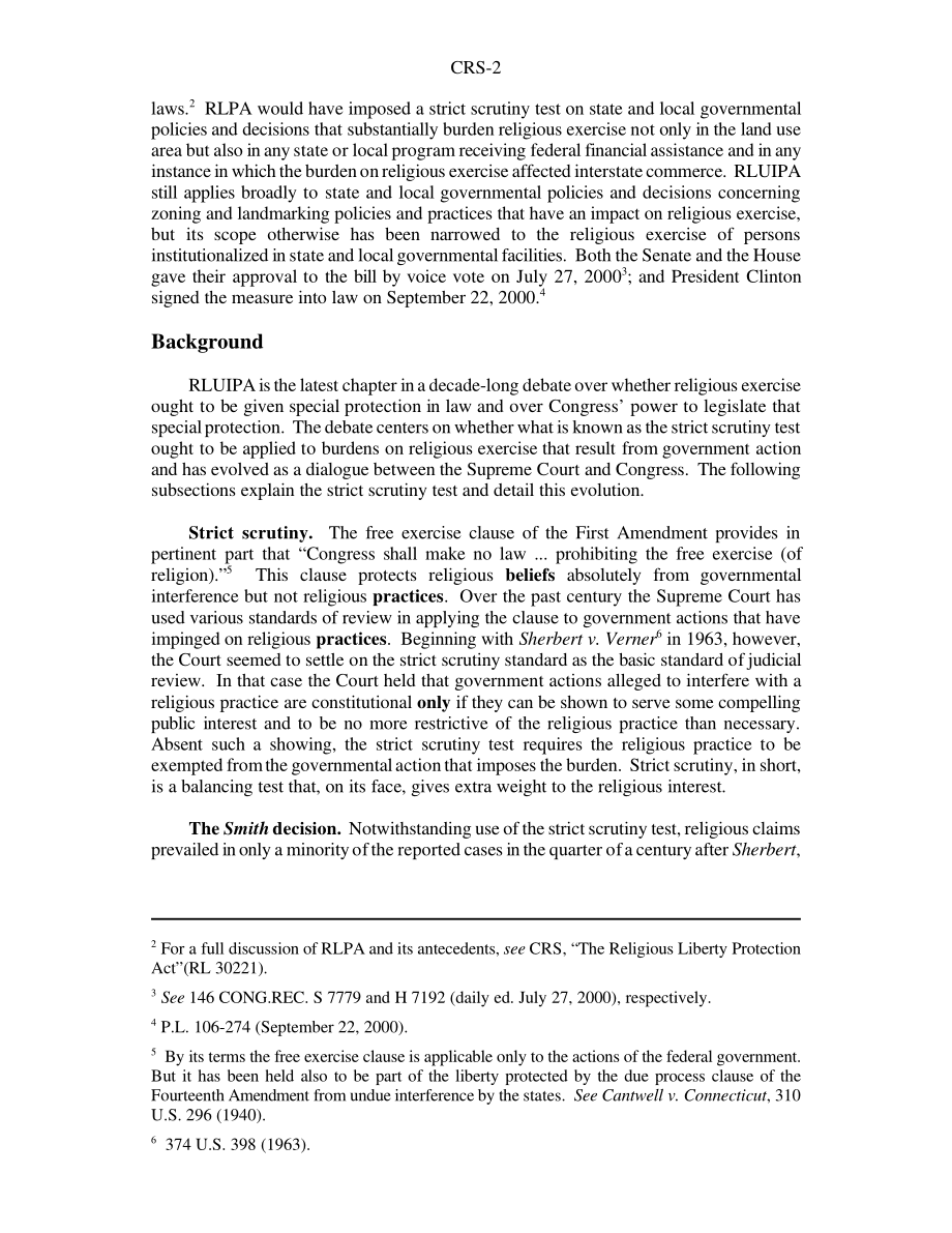 [20001004]RS20638_2000年《宗教土地使用和制度化人员法》.pdf_第2页
