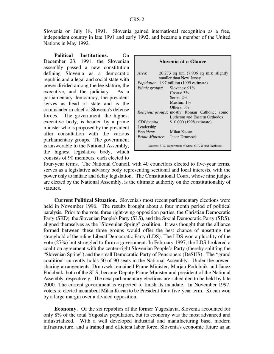 [19991130]97-554_Slovenia 国家背景报告.pdf_第2页